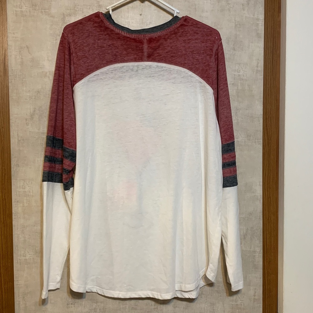 Tinsel & Tinis Red and White Long Sleeve Tee - Picture 4 of 4